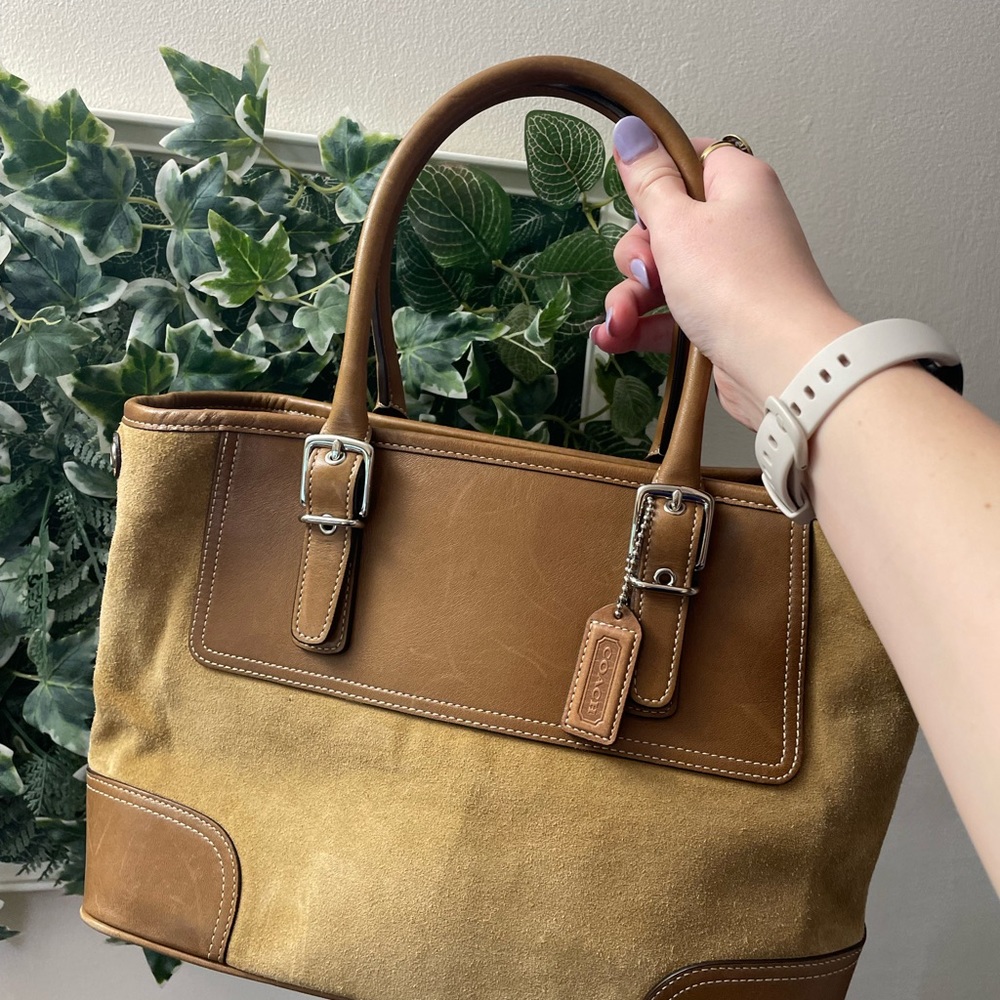 Classic Coach purse, real leather & suede.